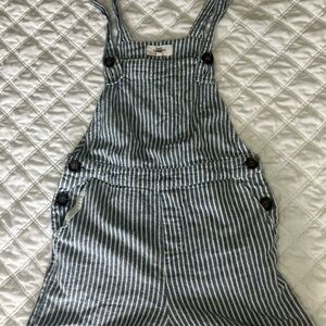 Striped Blue Overalls